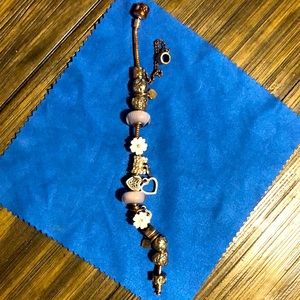 Pandora Bracelet with 17 Beautiful Charms!
